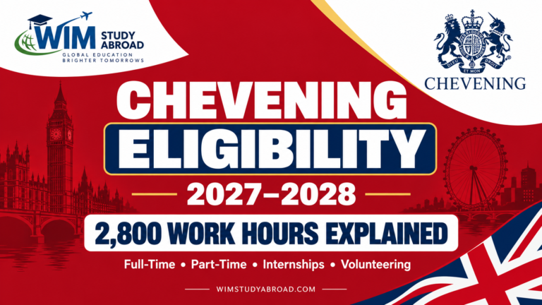 Chevening Scholarship 2027–2028 eligibility and 2,800 hours work experience requirement explained