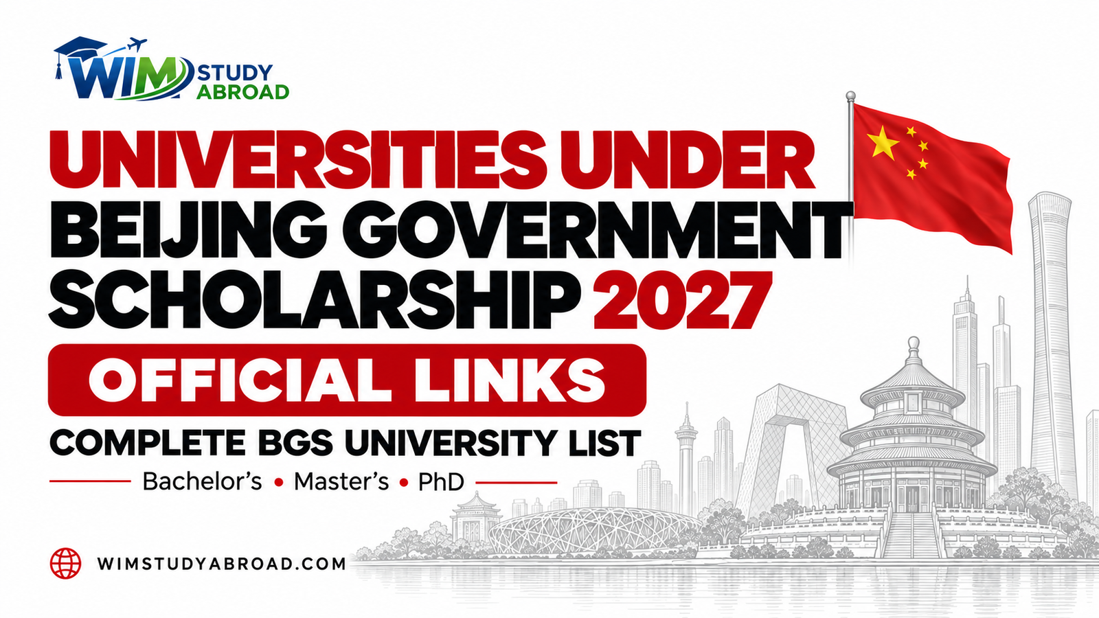 Universities Under Beijing Government Scholarship 2027 complete BGS university list